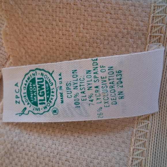 Vintage Carnival Cream Lace Trim Strapeless Corset Bustier Size 36B - Picture 7 of 9